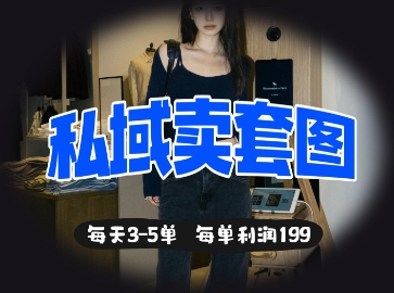 私域卖套图每天3-5单，每单利润99-新视界