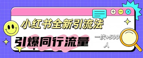 小红书群聊引流：同行流量引爆计划-新视界