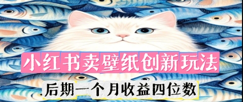 小红书卖壁纸创新玩法，后期一个月收益四位数-新视界