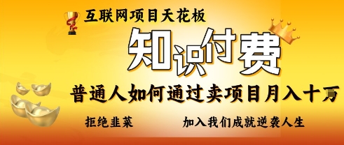 互联网项目天花板，知付付费项目，普通人如何通过卖项目月入十个，拒绝韭菜【揭秘】-新视界