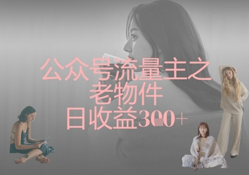 公众号流量主之老物件日收益300+-新视界