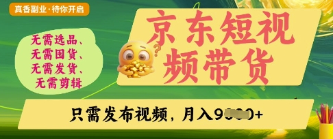 京东短视频带货，开启零门槛躺Z新时代【揭秘】-新视界