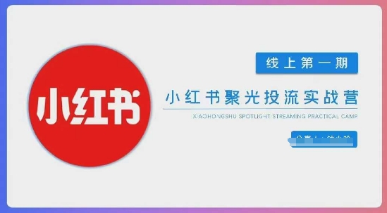小红书聚光陪跑第一期，教你从0到1玩转小红书聚光投流，搭建小红书付费投流团队，更快的见到效果-新视界